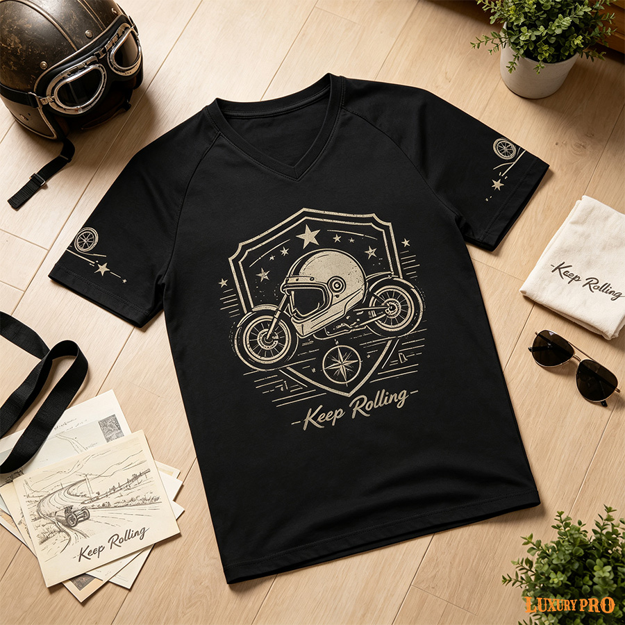 V-Neck Raglan Sleeve T-Shirt