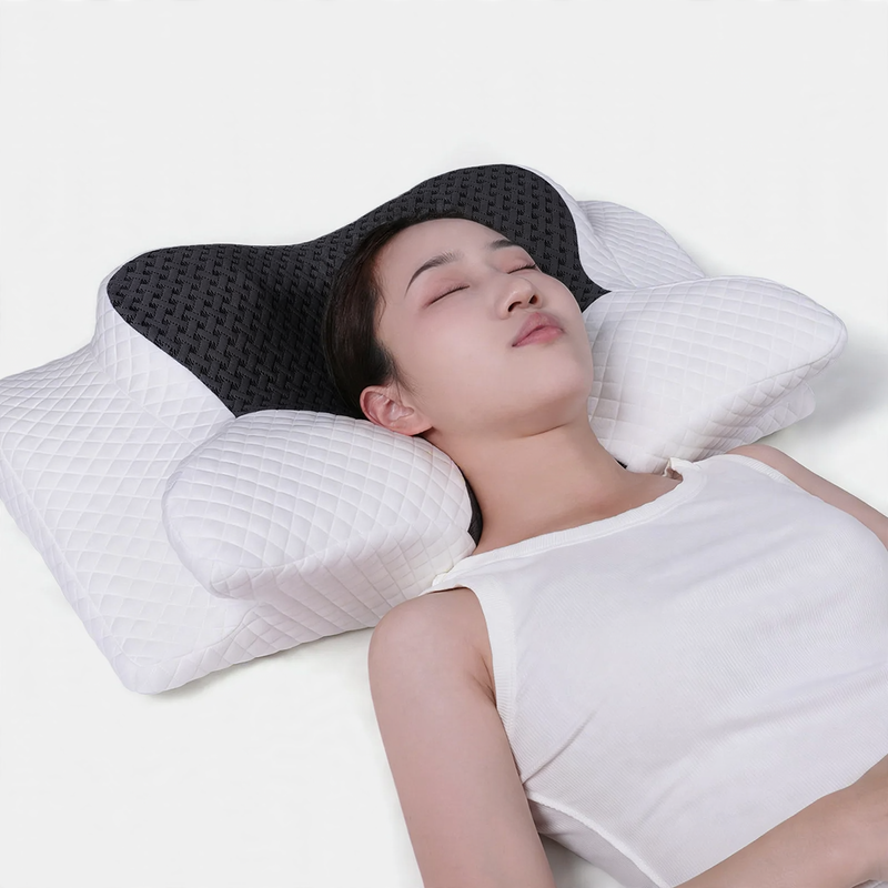 Ergonomic memory foam neck support pillow