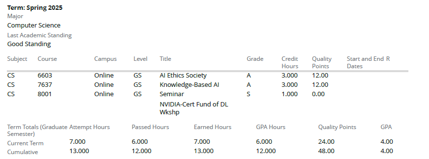 2025 Spring Transcript
