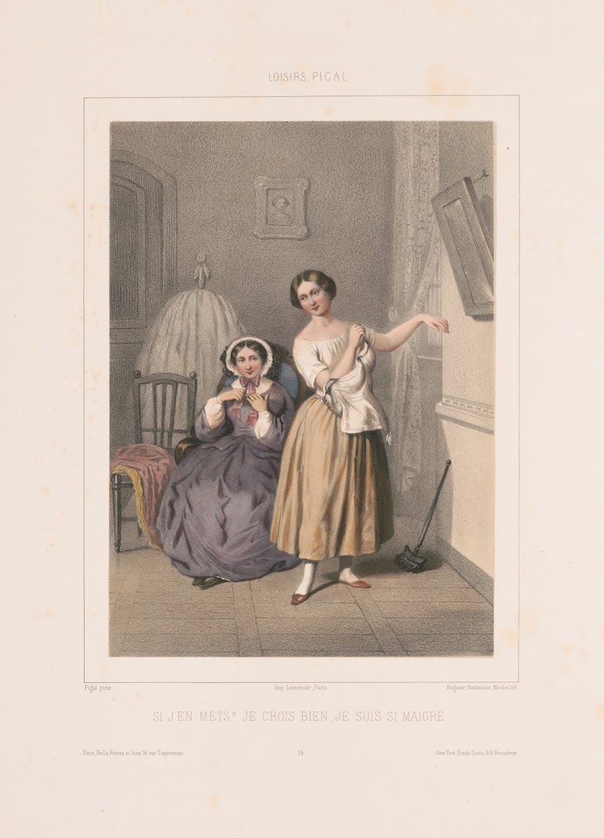 Si jen mets Je crois bien je suis si maigre 1852