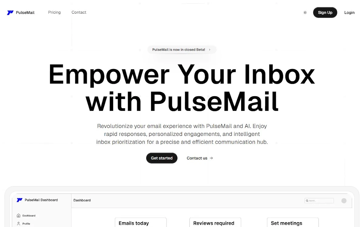 Captura de PulseMail