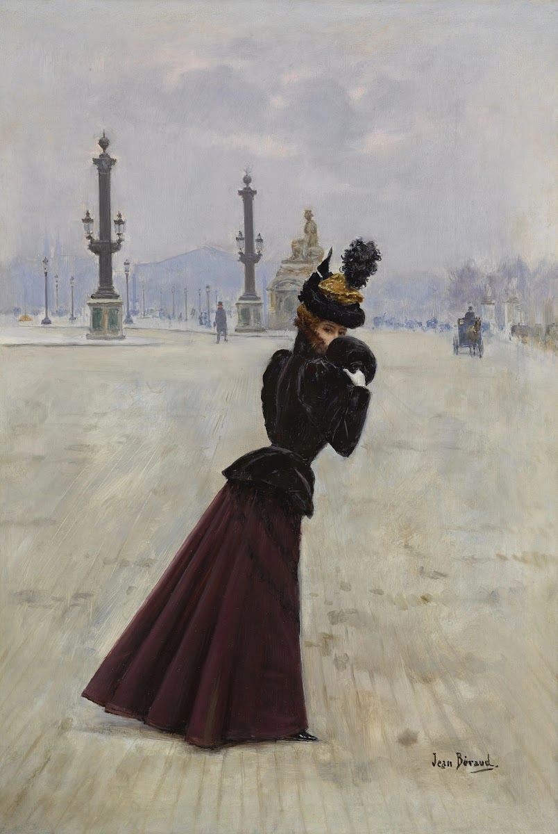 Jeune femme place de la Concorde