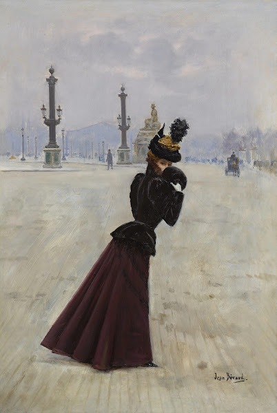 Jeune femme place de la Concorde