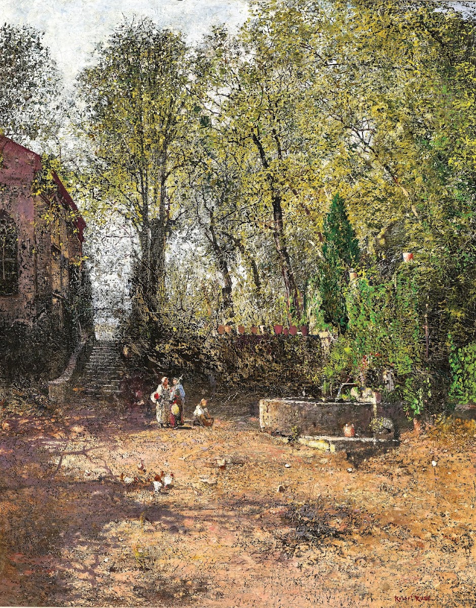 By the Fountain c 1910