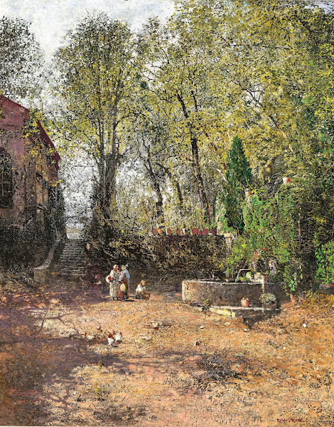 By the Fountain c 1910