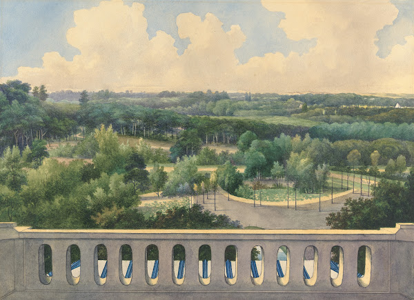 Boschbeek  Groenendaal View from Turret towards Lissse Leidsche Vaart and the Se