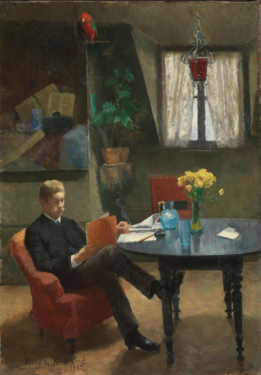 Arne Garborg visiting the Artists Studio in Paris 1887