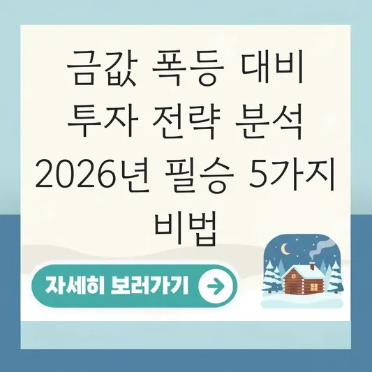 금값 폭등 대비 투자 전략 분석