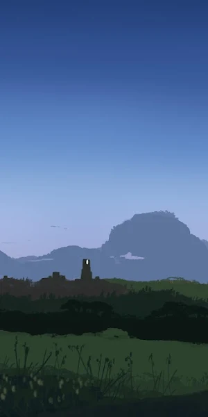 Green Hills Under Dusk Sky 4K Wallpaper Background