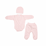 Набор Twins Softie (боди, штаны, шапка) интерлок (3 эл) 56р розовый