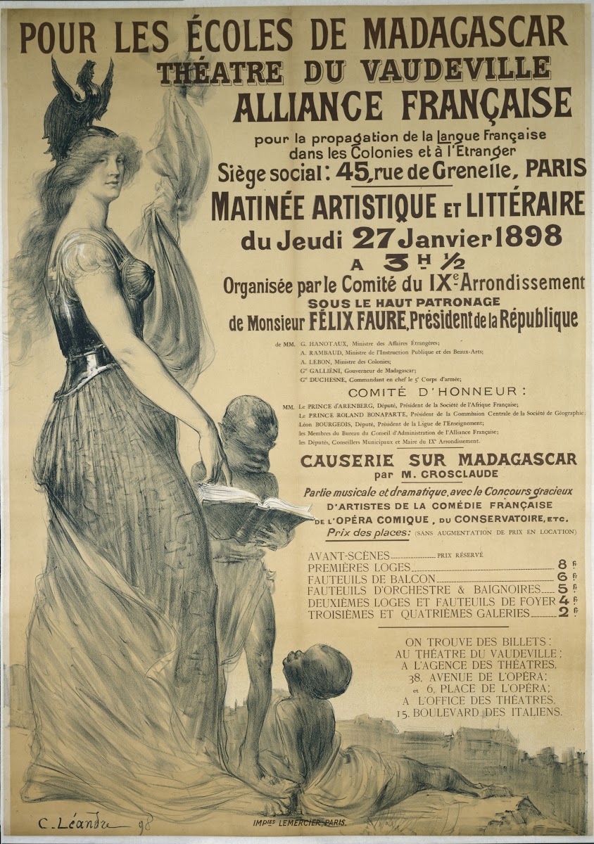 Pour Les Ecoles De Madagascar Theatre Du Vaudeville Alliance Francaise 1898