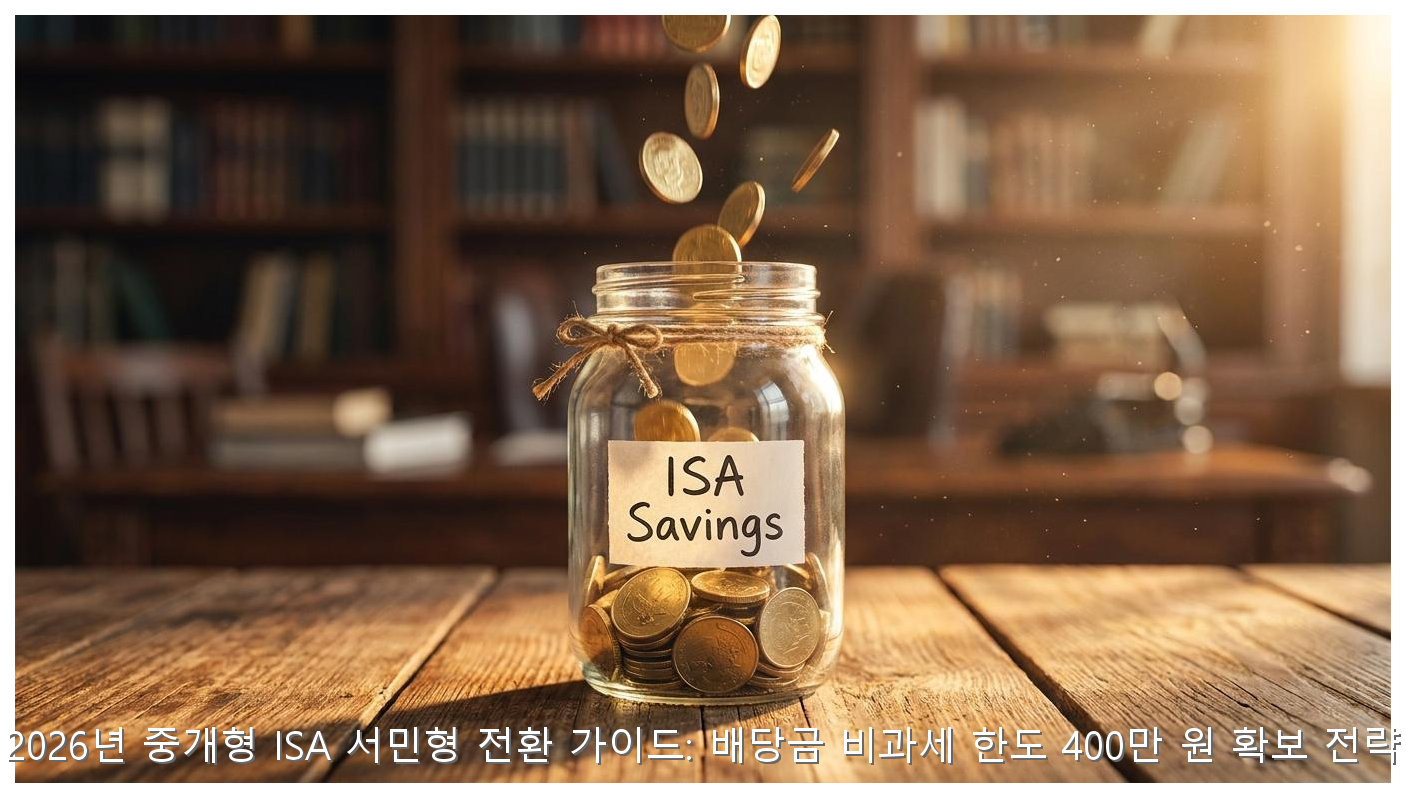 ISA 서민형 전환 배당금 비과세 400만 원 확보 전략 핵심 안내 및 분석 인포그래픽 (7)