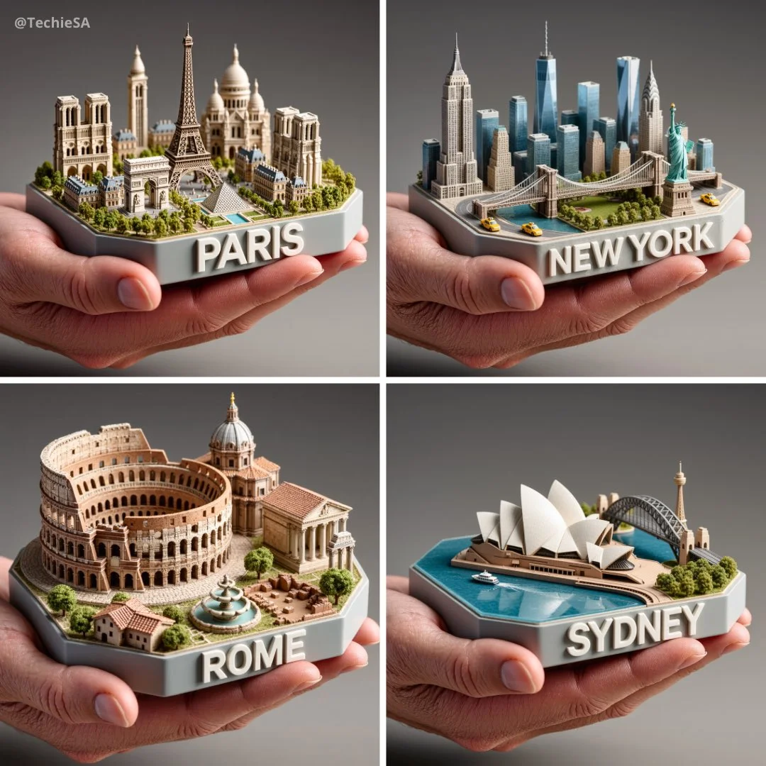 Plataforma de exhibición en miniatura con forma de mano humana hiperrealista y diorama coleccionable en 3D [CITY]