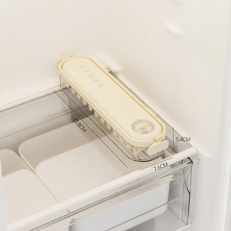 Multi-tiered storage box for refrigerator, plastic