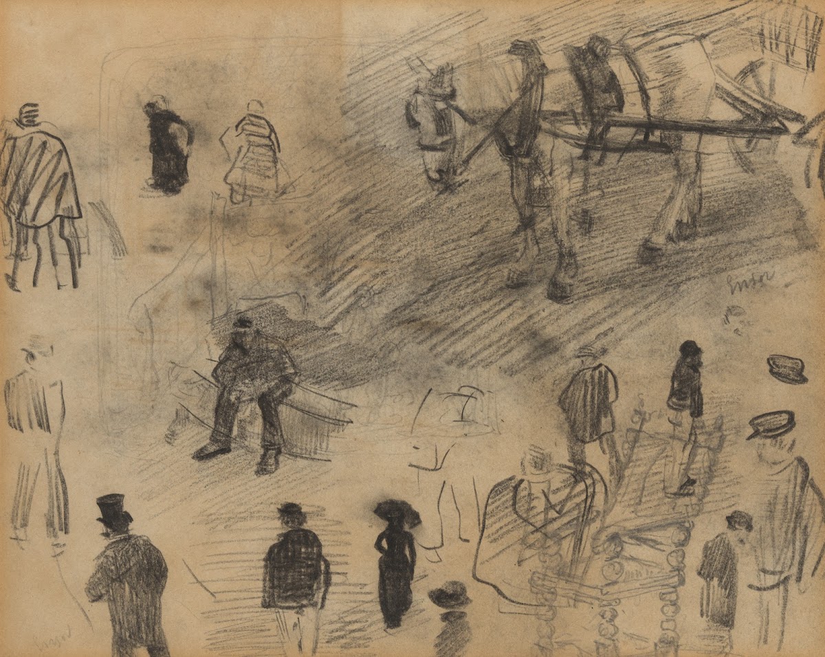 Wit paard stoel en figuren from 1880 until 1885