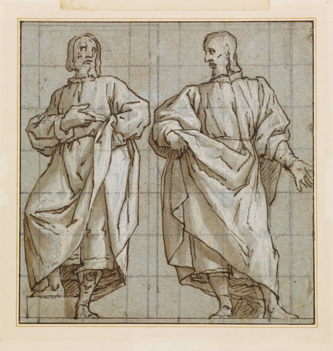Pair of Draped Figures 16th 17th century