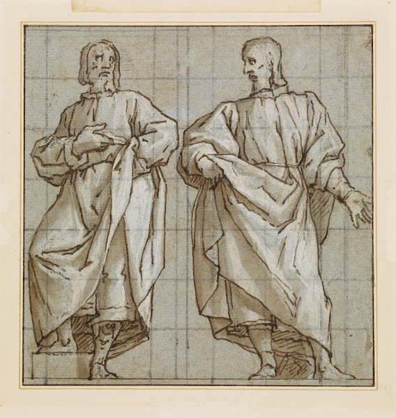 Pair of Draped Figures 16th 17th century