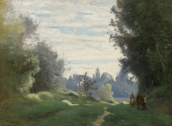 Rayons Du Matin La Vache Allant Aux Champs