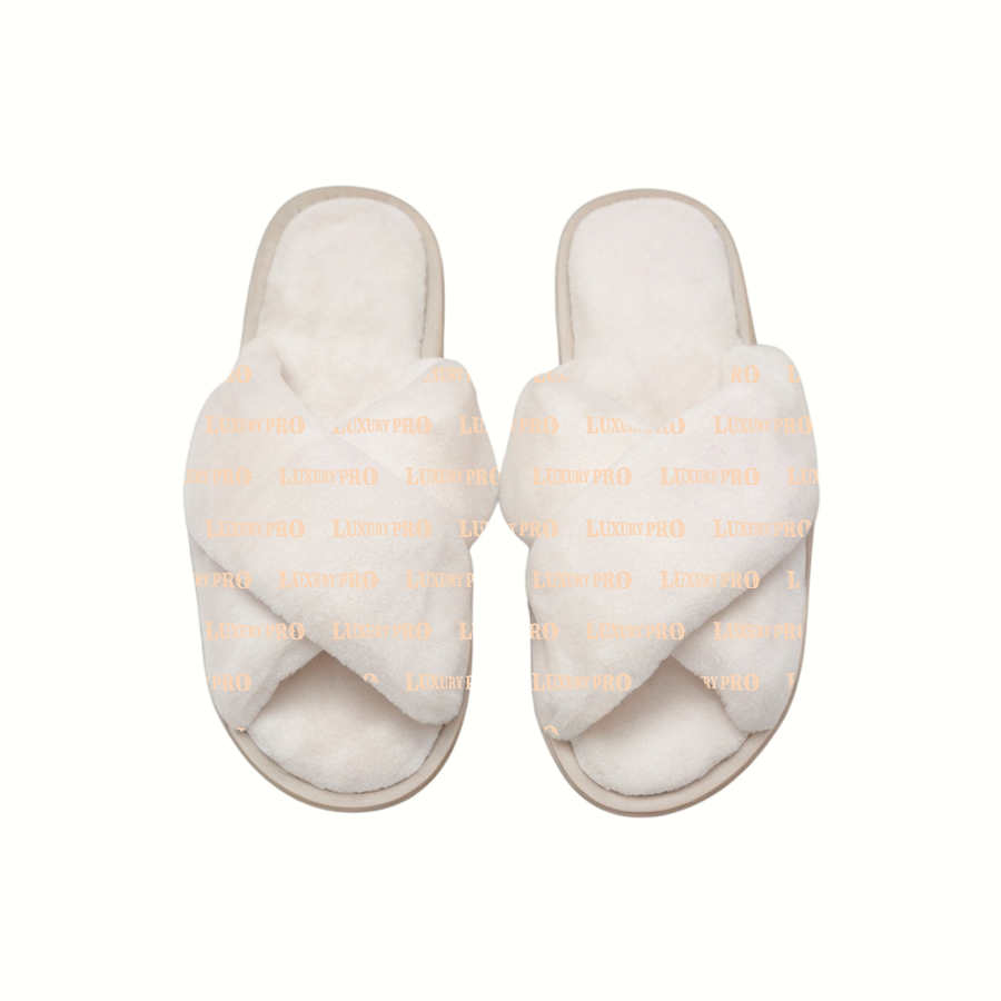 Cross Plush Slippers