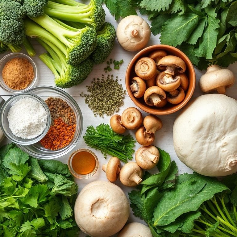 Ingredients for Broccoli & Mushroom Stir Fry (Quick Healthy Side) – Easy 15-Minute Recipe