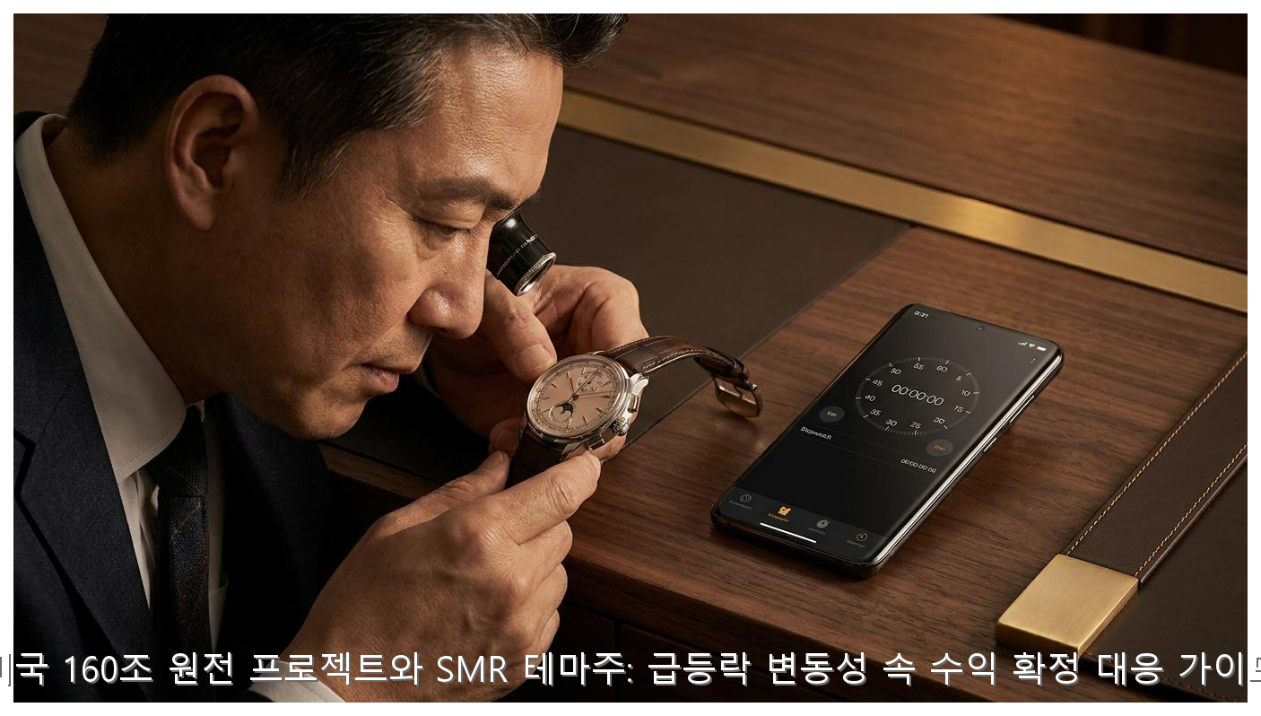 미국 160조 원전 프로젝트와 SMR 테마주: 급등락 변동성 속 수익 확정 대응 가이드 핵심 안내 및 분석 인포그래픽 (6)