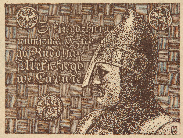 Autoekslibris portretowy Rudolfa Mękickiego 18871942 wersja mniejsza 1911