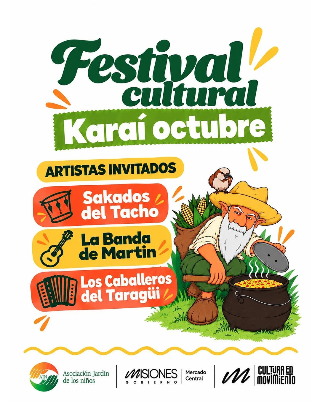 Artistas invitados al Festival Cultural Karaí Octubre