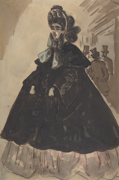 A Lady in a Bonnet and Coat 19th century