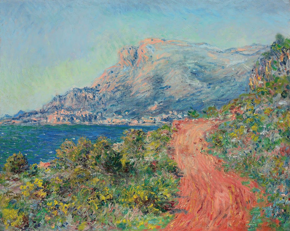 La route rouge près de Menton 1884