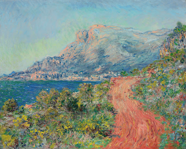 La route rouge près de Menton 1884