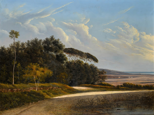 A view of the Roman Campagna with the Claudio aqueduct second half of the 19th c