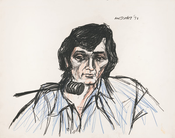 Charles Manson testifying during a trial for the Sharon Tate and the LaBianca mu
