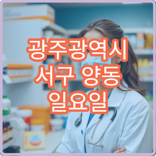 광주광역시 서구 양동 일요일 문 여는 약국 위장약 판매