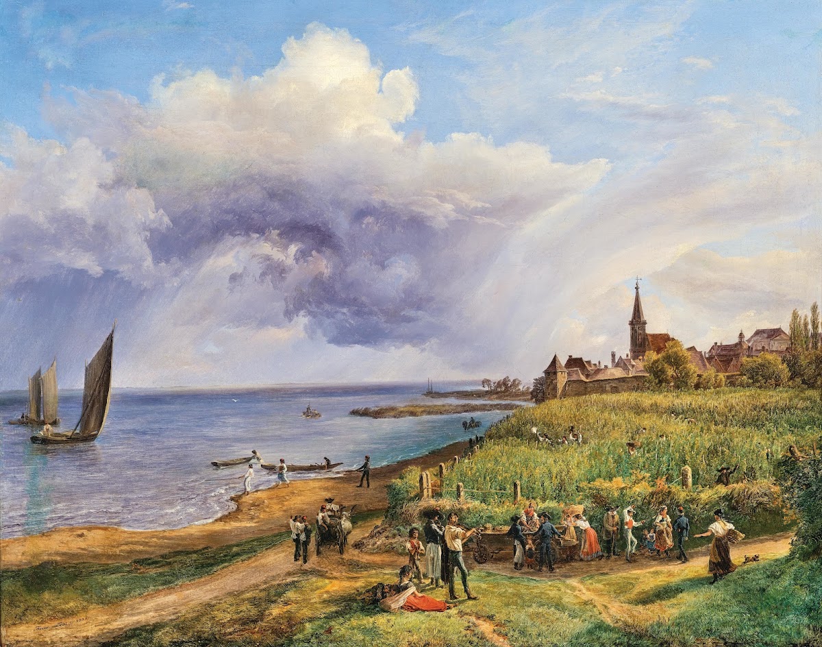 Harvest near Rust on Lake Neusiedl 1838
