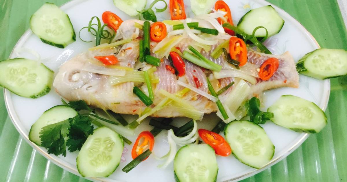 Cá Điêu Hồng hấp muối ớt