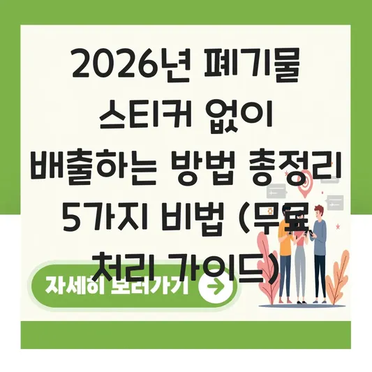 폐기물 스티커 없이 배출하는 방법