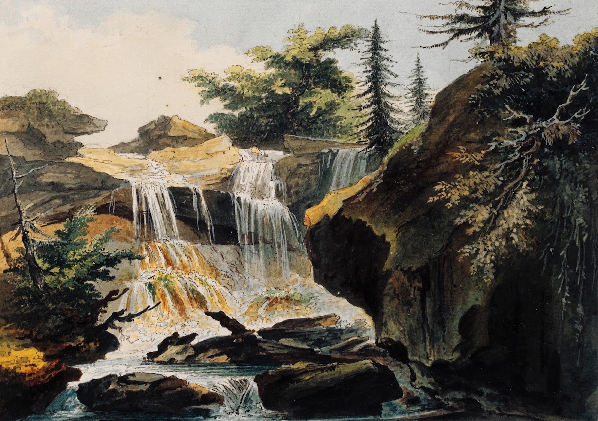 Wasserfall im Tobel bei Muri 1760 68