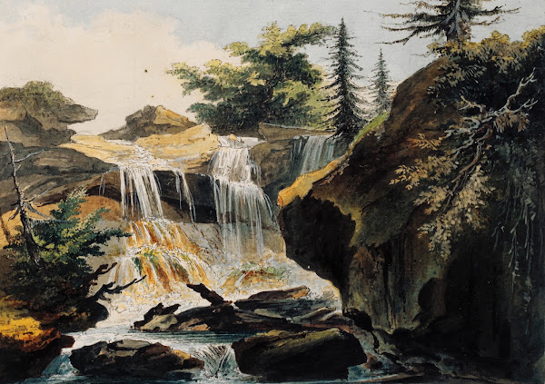 Wasserfall im Tobel bei Muri 1760 68