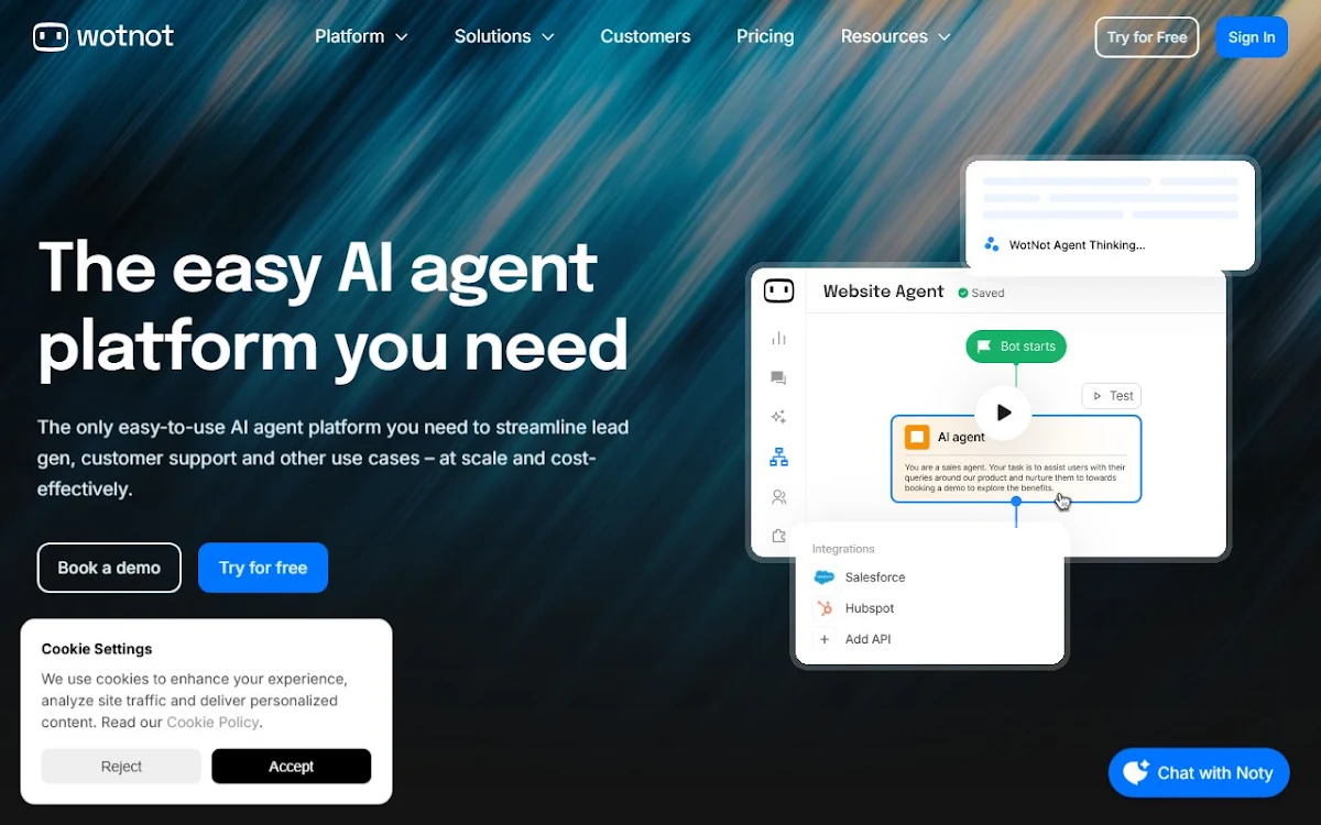 Captura de wotnot.io