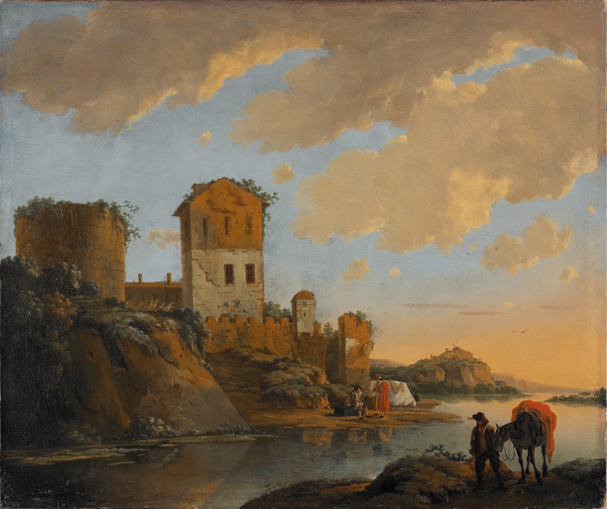 Italian River Landscape with Ruins 1652