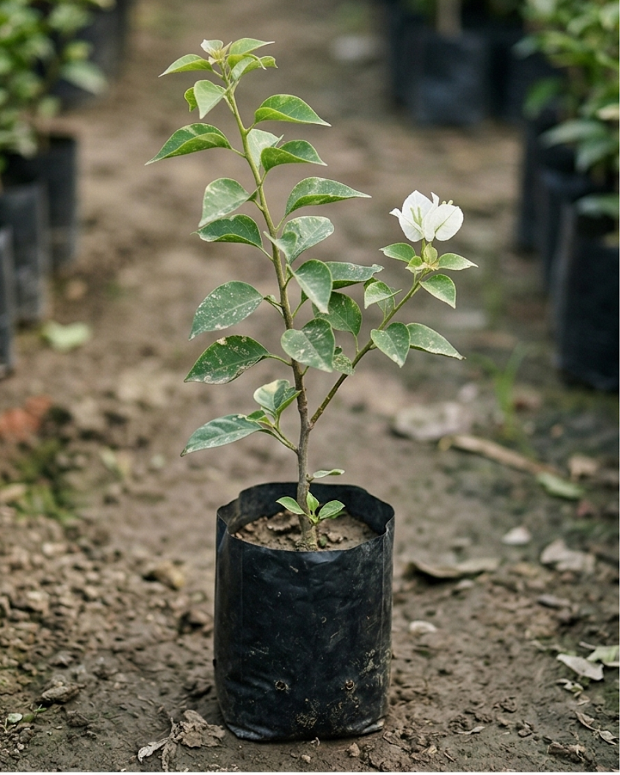Imported Geisha White Bougainvillea Plant — view 3