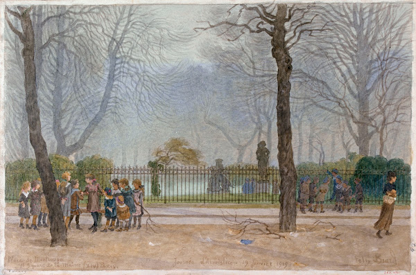 Place de Montrouge et Square de la Mairie XIV Paris 1919