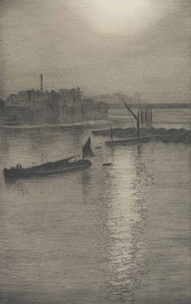 From Waterloo BridgeSun bursting through fog c 1924 27