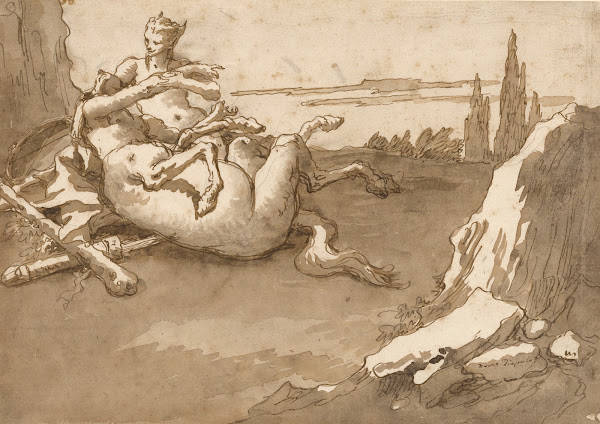 A Centaur and a Female Faun in a Landscape 1775