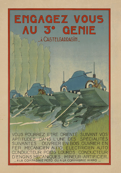 Affiche de recrutement de lArmée de Vichy  3e bataillon du génie 1940 1942