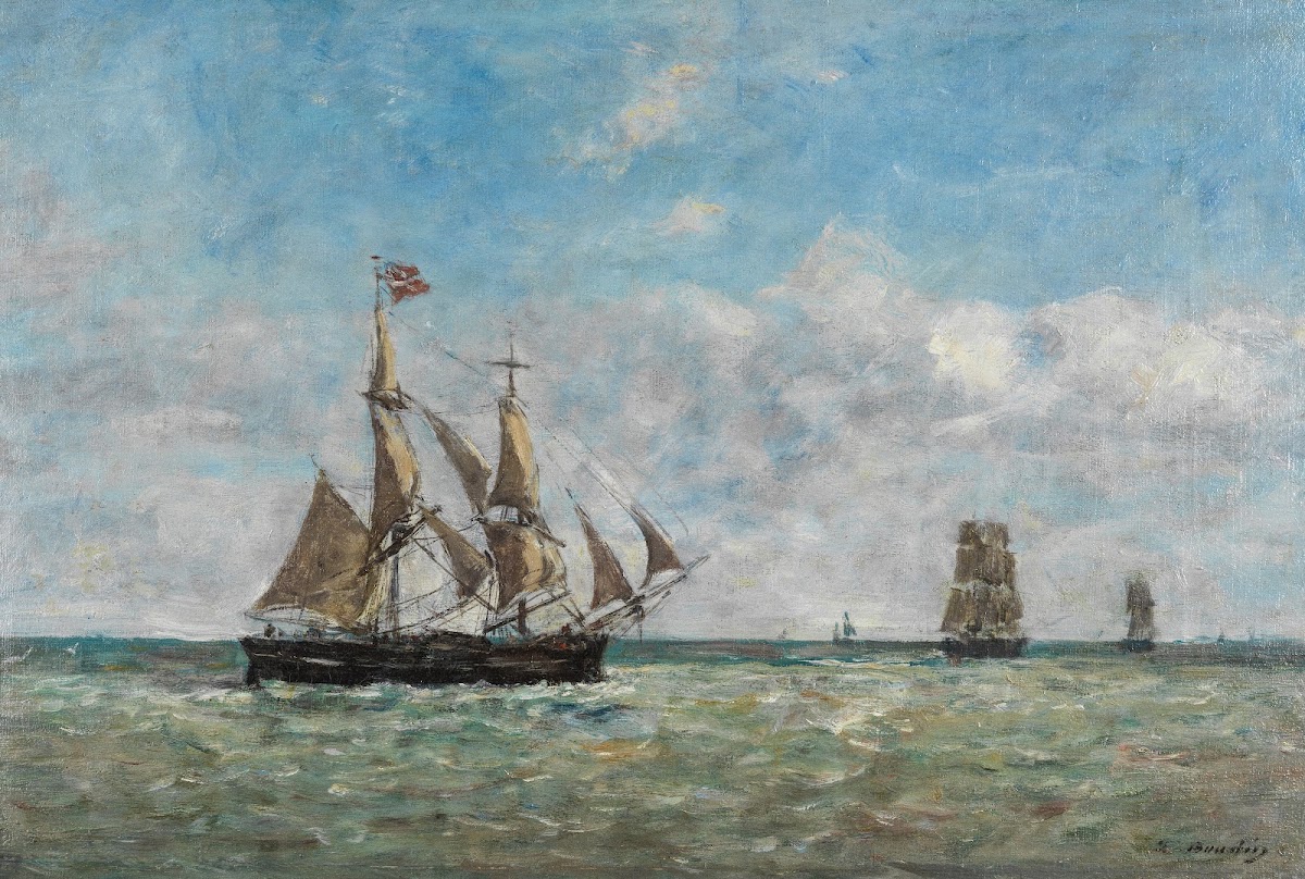 Bateaux de pêche devant Trouville