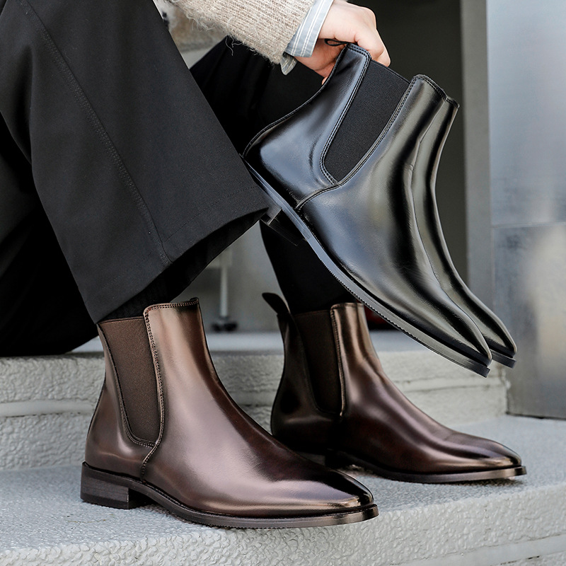 Men's ankle boots, classic Chelsea boots