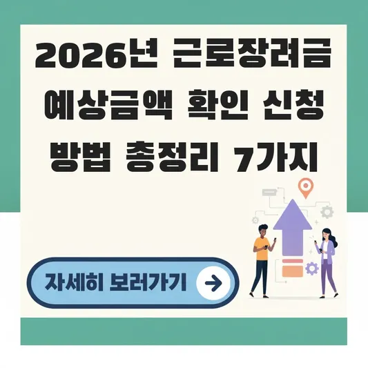 근로장려금 예상금액 확인 신청 방법