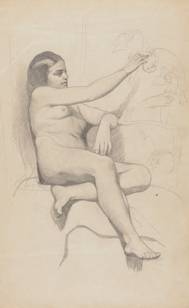 Female Nude with a Parrot 1860