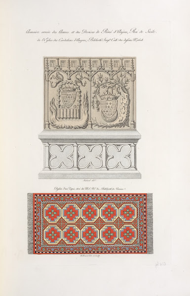 Armoire ornée des armes et des devises de Réné dAnjou roi de Sicile 1839